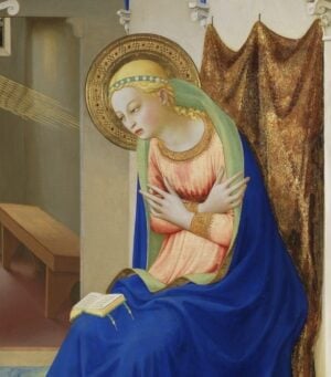 Fra Angelico' s Annunciation painting, Detail
